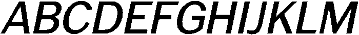 Regular Italic otf (400) Font UPPERCASE