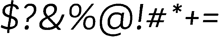 Regular Italic otf (400) Font OTHER CHARS