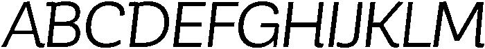 Regular Italic otf (400) Font UPPERCASE
