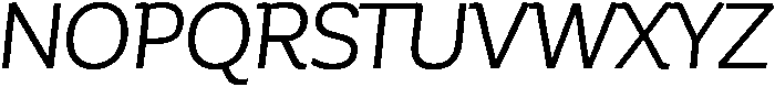 Regular Italic otf (400) Font UPPERCASE