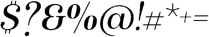 Regular-Italic otf (400) Font OTHER CHARS