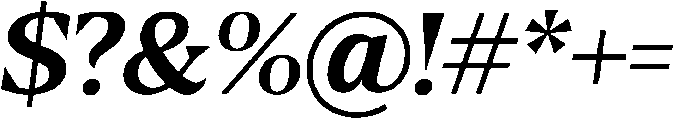Regular Italic otf (400) Font OTHER CHARS