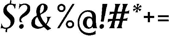 Regular Italic otf (400) Font OTHER CHARS
