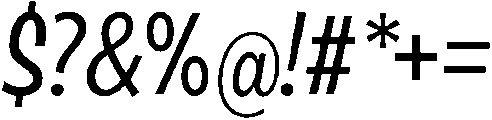 Regular Italic otf (400) Font OTHER CHARS