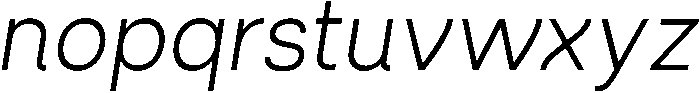 Regular Italic otf (400) Font LOWERCASE
