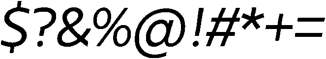 Regular Italic otf (400) Font OTHER CHARS