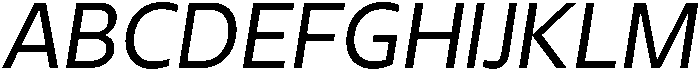 Regular Italic otf (400) Font UPPERCASE