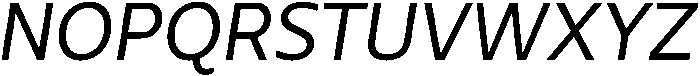 Regular Italic otf (400) Font UPPERCASE