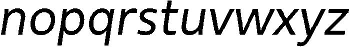 Regular Italic otf (400) Font LOWERCASE