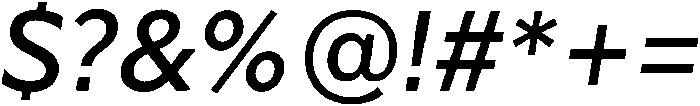 Regular Italic otf (400) Font OTHER CHARS