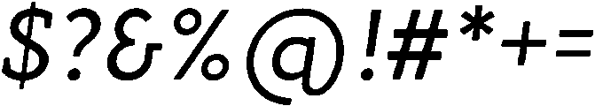 Regular Italic otf (400) Font OTHER CHARS