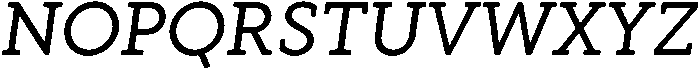 Regular Italic otf (400) Font UPPERCASE