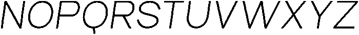 Regular Italic otf (400) Font UPPERCASE