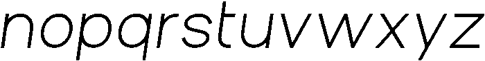 Regular Italic otf (400) Font LOWERCASE