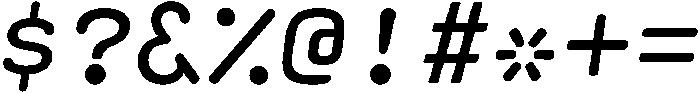 Regular Italic otf (400) Font OTHER CHARS