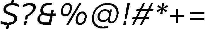 Regular Italic otf (400) Font OTHER CHARS