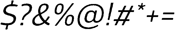 Regular Italic otf (400) Font OTHER CHARS