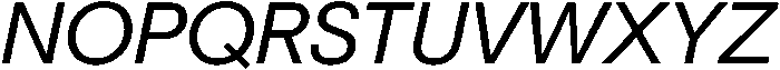 Regular Italic otf (400) Font UPPERCASE