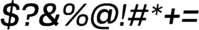 Regular Italic otf (400) Font OTHER CHARS