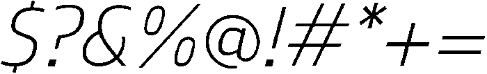 Regular Italic otf (400) Font OTHER CHARS