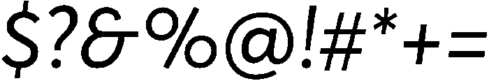 Regular Italic otf (400) Font OTHER CHARS