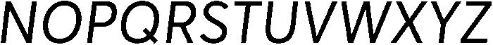 Regular Italic otf (400) Font UPPERCASE