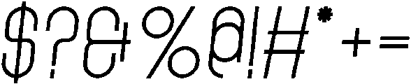 Regular Italic otf (400) Font OTHER CHARS