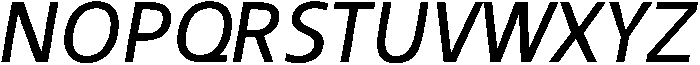 Regular Italic otf (400) Font UPPERCASE