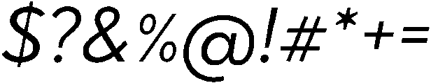 Regular Italic otf (400) Font OTHER CHARS