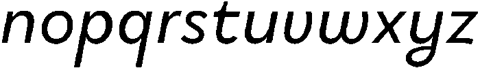 Regular Italic otf (400) Font LOWERCASE