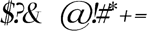 Regular Italic otf (400) Font OTHER CHARS