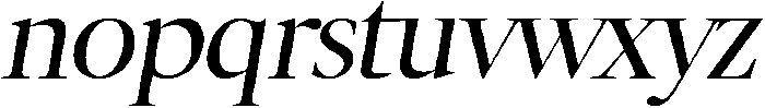 Regular Italic otf (400) Font LOWERCASE
