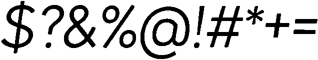Regular Italic otf (400) Font OTHER CHARS