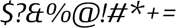Regular Italic otf (400) Font OTHER CHARS