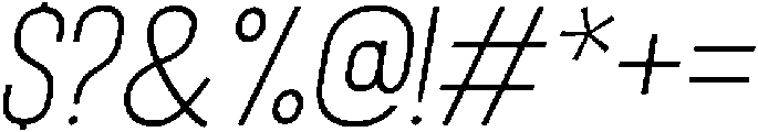 Regular Italic ttf (400) Font OTHER CHARS