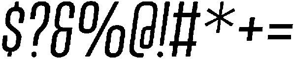 Regular Oblique otf (400) Font OTHER CHARS