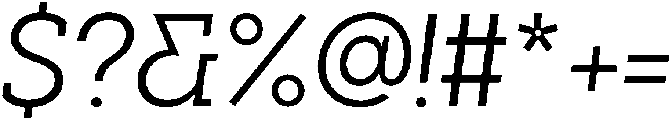 Regular Oblique otf (400) Font OTHER CHARS