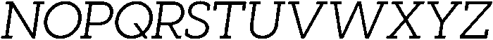 Regular Oblique otf (400) Font UPPERCASE