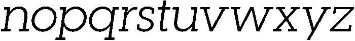 Regular Oblique otf (400) Font LOWERCASE