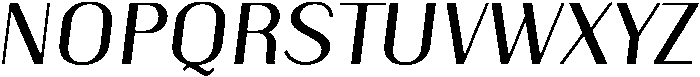 Regular Oblique otf (400) Font UPPERCASE
