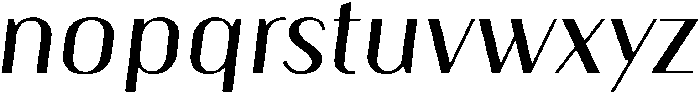 Regular Oblique otf (400) Font LOWERCASE