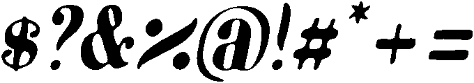 Regular Oblique otf (400) Font OTHER CHARS