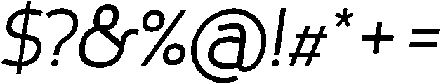 Regular Oblique otf (400) Font OTHER CHARS