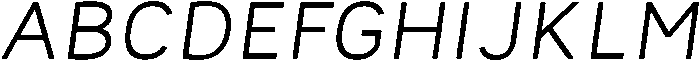 Regular Oblique otf (400) Font UPPERCASE