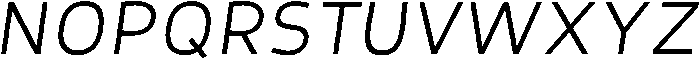 Regular Oblique otf (400) Font UPPERCASE