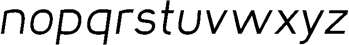 Regular Oblique otf (400) Font LOWERCASE