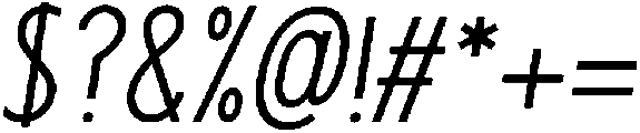 Regular Oblique otf (400) Font OTHER CHARS
