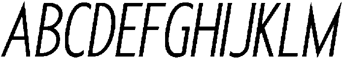 Regular Oblique otf (400) Font UPPERCASE