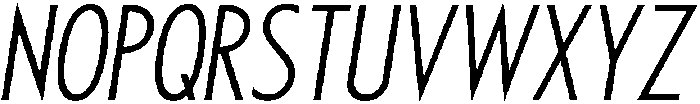 Regular Oblique otf (400) Font UPPERCASE