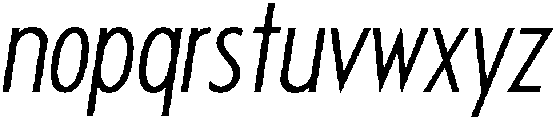 Regular Oblique otf (400) Font LOWERCASE